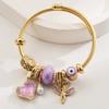 Handmade Beaded Bracelet for Women Heart Angel Alloy Accessories Versatile Exquisite Bracelet