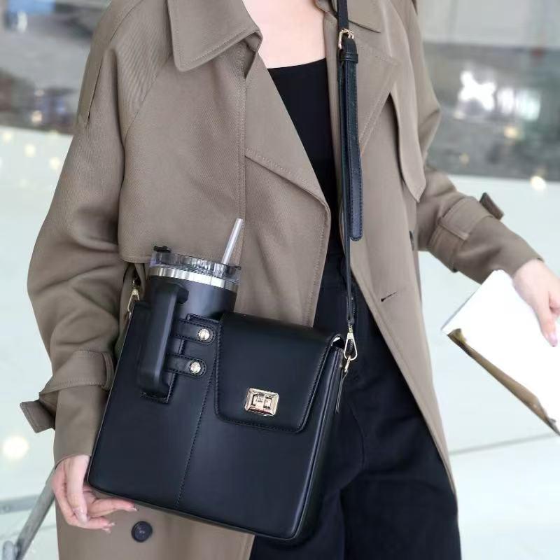 Modna, izolowana torba crossbody na napoje o dużej pojemności