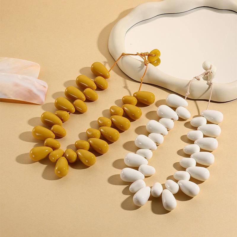 Fashion Water Drop Resin Necklace - Versatile High Quality Jewelry Daily Wear