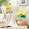 Bright KKiiroitoriS Cushion Cover Breathable and skinfriendly linen pillowcase square removable and washable cushion