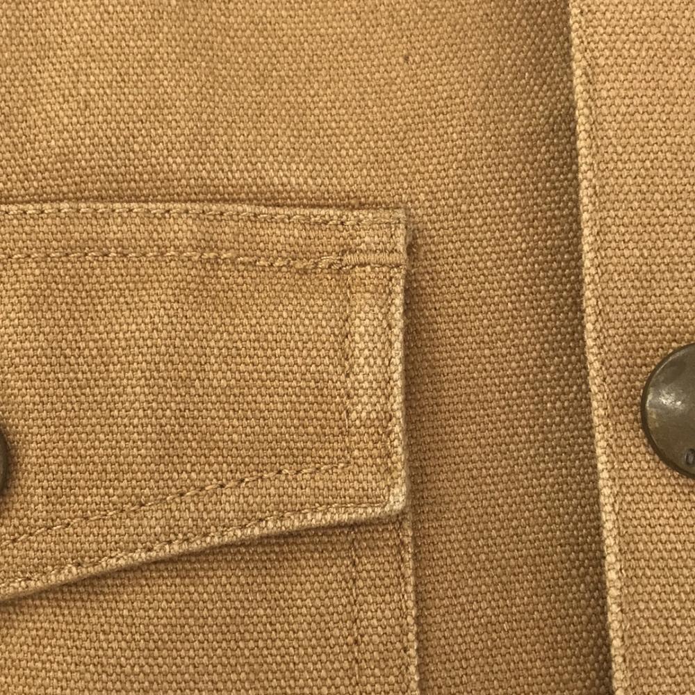 OBEY Logo patch Cotton jacket S beige Back check Men's Used