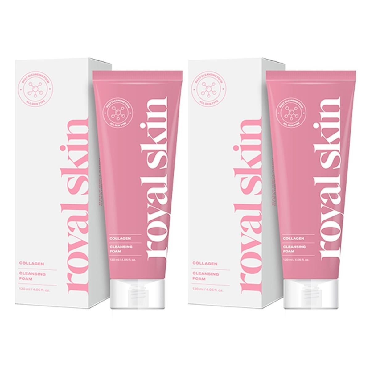 

Royal Skin Daily Collagen Cleansing Foam Set (2pcs) - Firming & Revitalizing Facial Wash with Hydrolyzed Collagen 120ml x 2