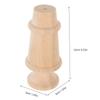 Solid Wood Carved Wooden Furniture Legs Vintage European Style Couch Table Leg Replacement 2.4 X 5.9 Inches Rustic Wood