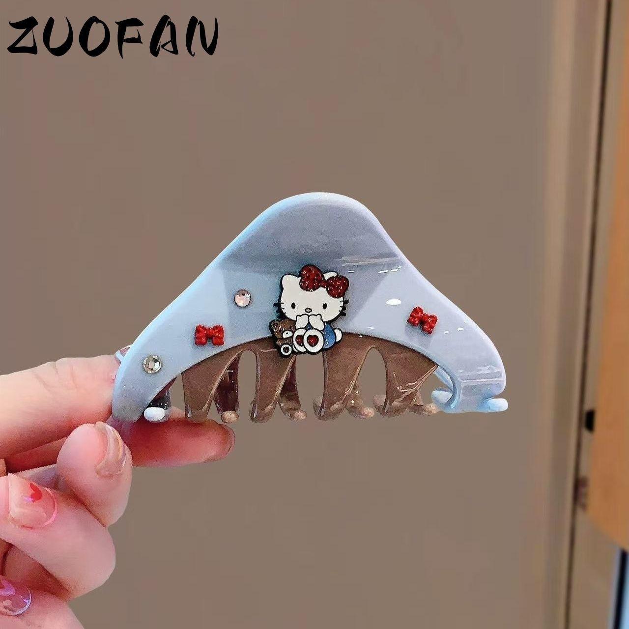 Trendy New Girl Cute Katie Cat Medium Grab Clip Exquisite Fashion Temperament Plate Hairpin Grab Clip Headdress