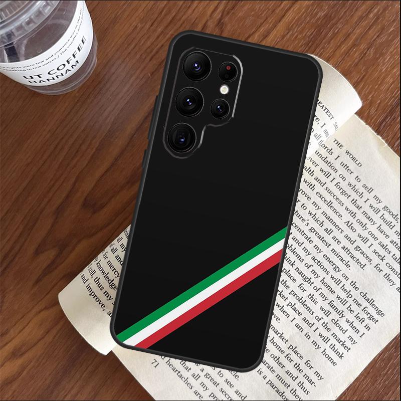 Italy Flag Phone Case For Samsung Galaxy S25 S24 S23 S22 S21 Ultra S9 S10 Plus S20 FE Funda Cover Shell