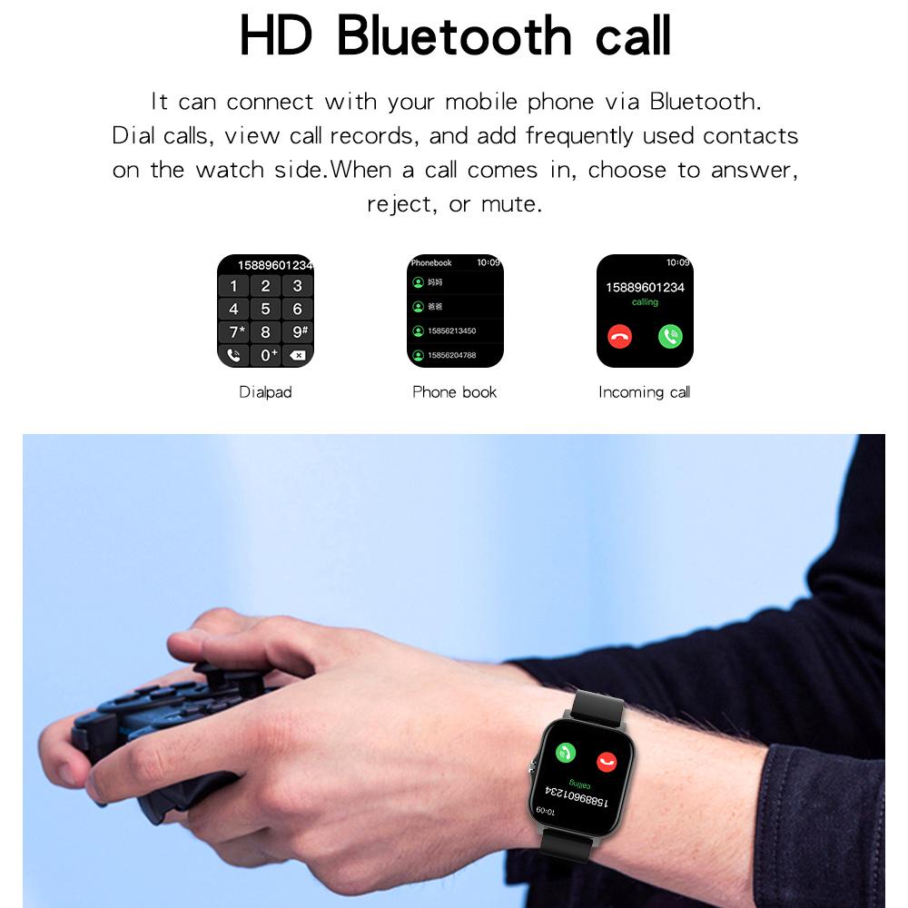 Chytré hodinky pro muže a ženy Dárek Plně dotykový displej Sportovní fitness hodinky Bluetooth volání Chytré hodinky Hudební náramkové hodinky Pk P8plus