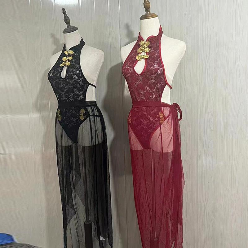 Classical cheongsam uniform passion temptation erotic underwear women's hot erotic onesie bed free sexy erotic