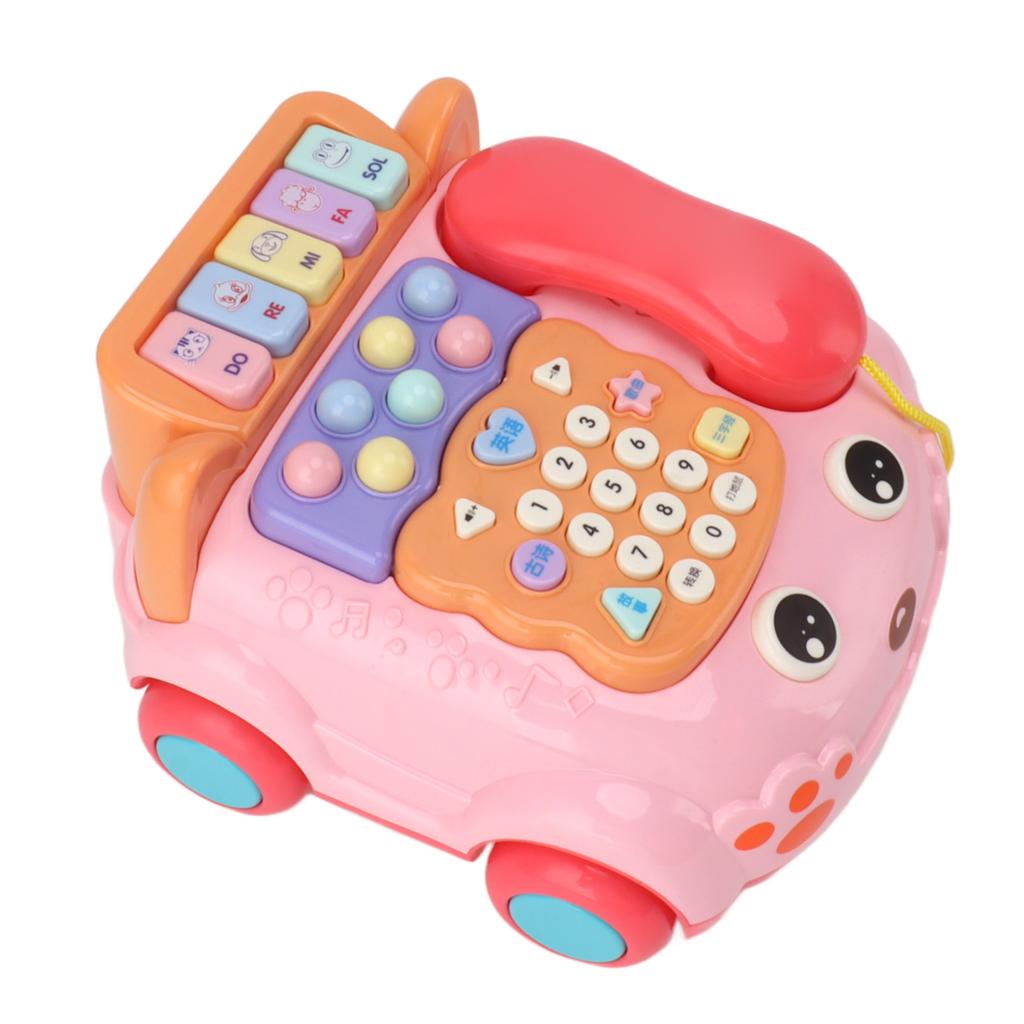 Baby Phone Toy Cartoon with Music Light Children Kids Pretend Phone Parent Child Interactive Educationcal Chinese English Bilingual Toy
