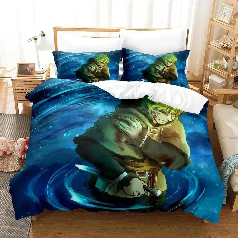 Anime Vinland Saga Bedding Set Duvet Cover Bed Set Quilt Cover Pillowcase Comforter King Queen Size Boys Adult Bedding Set