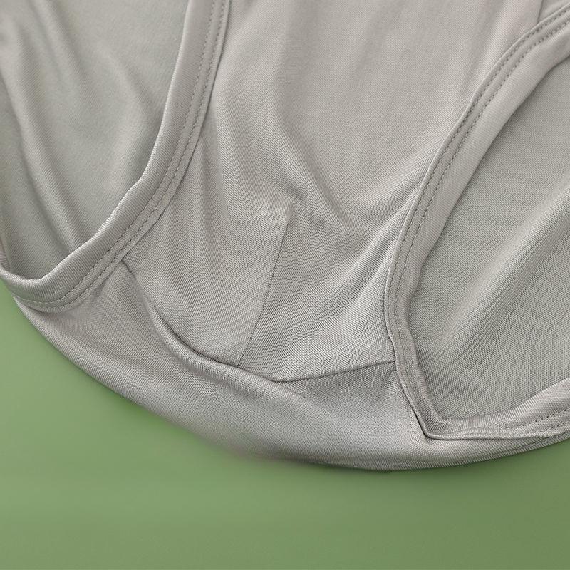 Herren Nahtlose Mid-Rise Unterwäsche Sommer Dünn Schlicht Locker Übergröße Premium Dreiecksshorts für Mittelalte