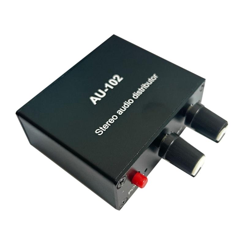 Auditory Splitter Box 2 Channel Sound Signal Distributor 1x2 auditory Distribution Device Perfect for Audiophiles