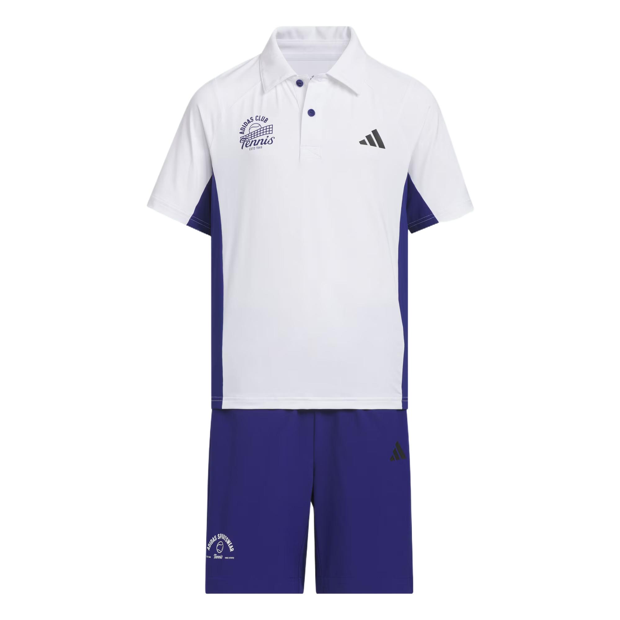

Adidas Casual Sportswear 2 Piece Set White Victory Blue Children Aged 3 7 Years Old KF0400 110