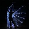 Glow Angel Wing Light Up Fairys Wing with Telescopic Sticks Led Butterfly Wing Led Angel Wing Halloween Costumes Women