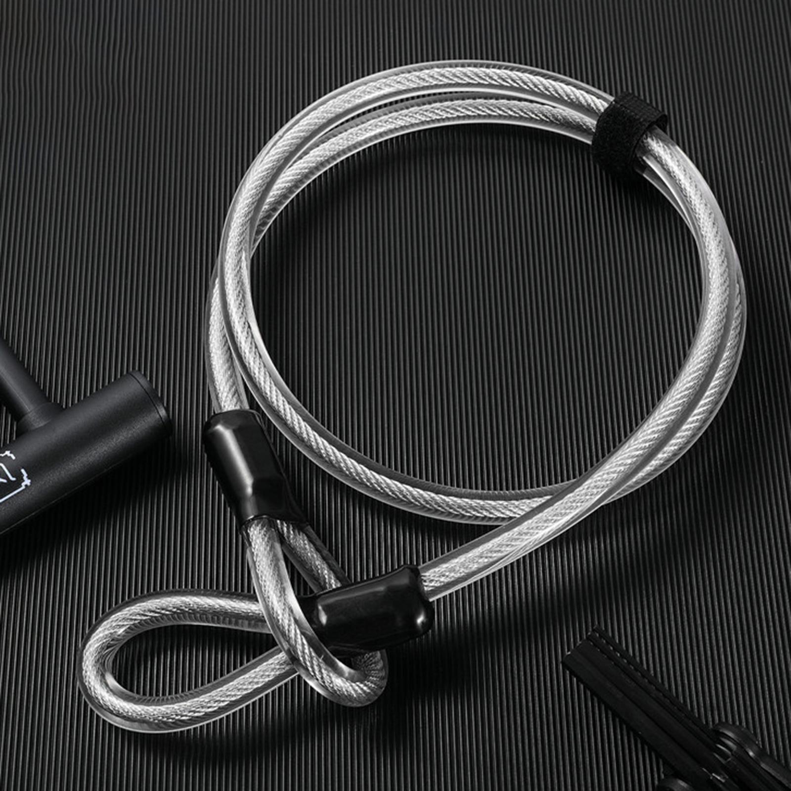 Security Bicycle Steel Cable Strong 12mm Coated Double Loop Anti Theft