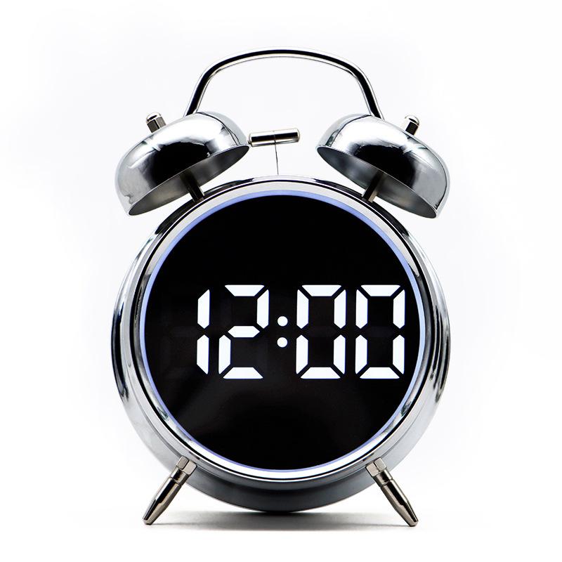 Student Alarm Clock with Extra Loud Metal Chime - Essential for Heavy Sleepers Multi-Functional Plug-In Clock for Kids