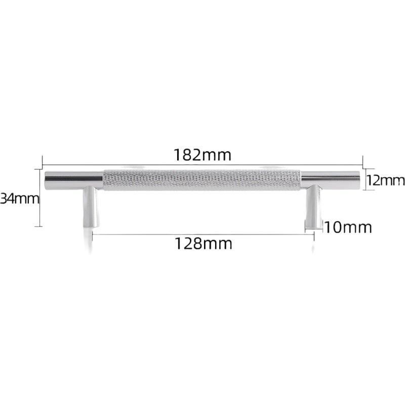 Modern Solid Aluminum Alloy Knurled Handles,Drawer Pulls,Furniture Door Carved Knobs,Round T Bar Handle Kitchen Cabinet Hardware