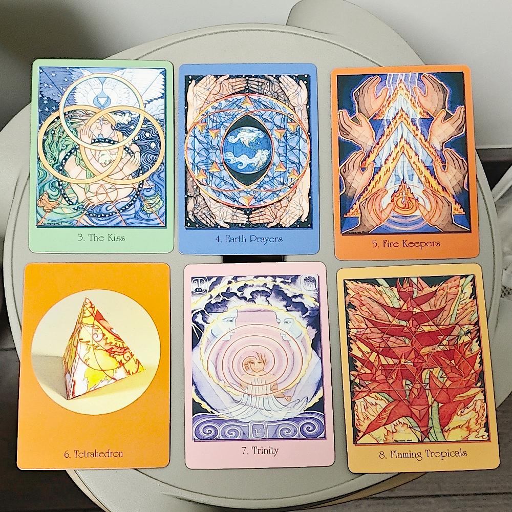 Sacred Geometry Cards for The Visionary Path 10.4*7.3cm 64 Pcs Oracle Cards Integrating Math, Science, and Spirituality