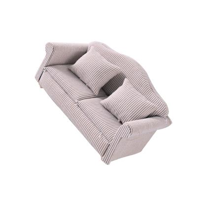 Miniature Decorative Sofa Armchair/Love Seat Couch Realistic Wooden Furniture Model Figure for Dollhouses Scene Decors