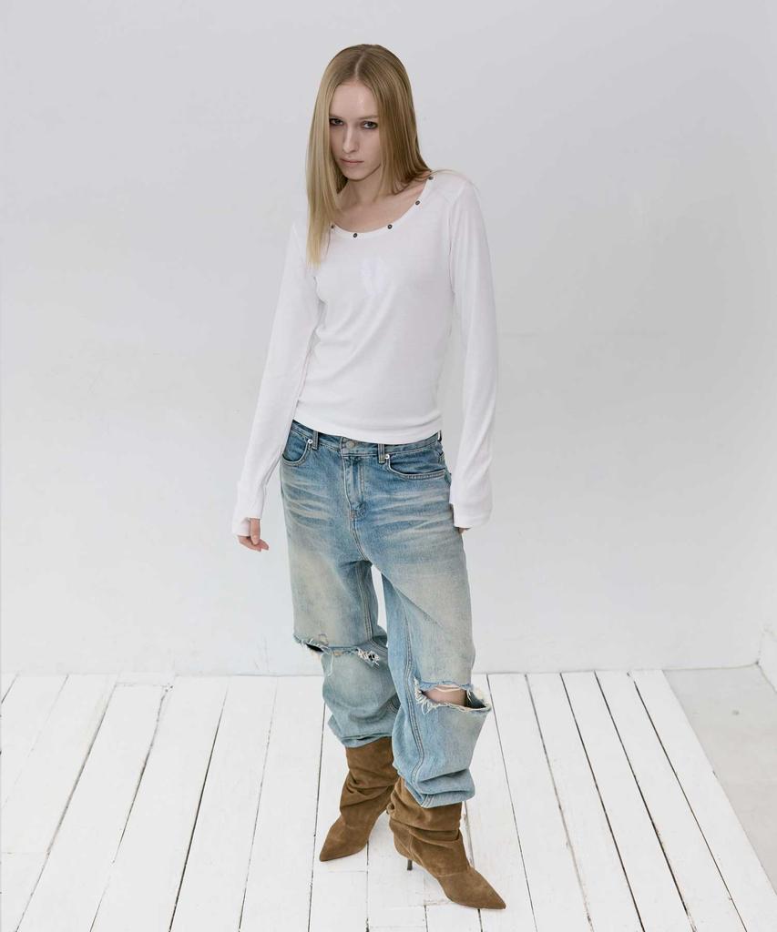 LEKIM Lwe U-Neck Long Sleeve (White)