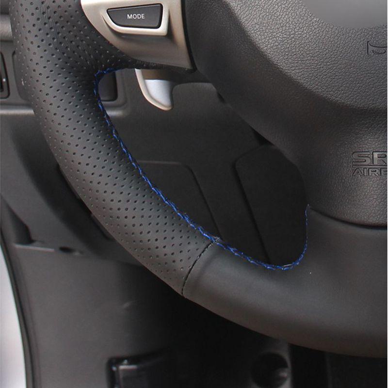 Black Artificial Leather Car Steering Wheel Cover for Mitsubishi Lancer X 10 2007-2015 Outlander 2006-2013 ASX 2010-2013 Colt