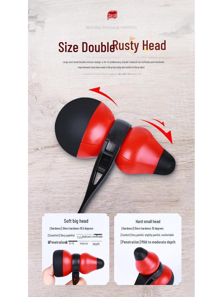 Fulu Gourd Massage Hammer: Meridian Patting Massager and Silicone Health Gift