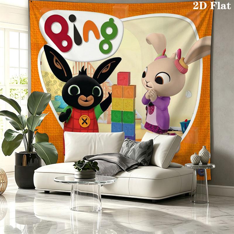 Bing Custom Name Wall Tapestry Aesthetic Wall Hanging Printed Fabric Blanket Decorative Tapestries for Bedroom Living Room Home Decor