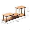 Elegant Wooden Display Stand for Fragrance Bottles and Collectible Figurines