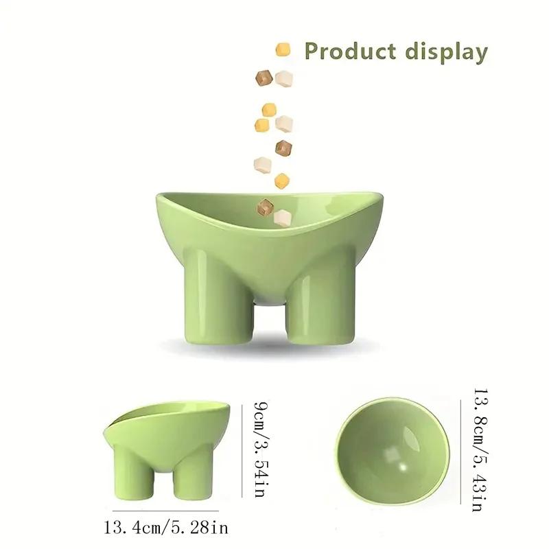Fressnapf für Hunde und Katzen, erhöhter hoher Fuß, kleiner Hundenapf, Nackenschutz, Tiernahrung, Wassernapf, kippsicher, für Haustierfütterung, Dessert, Snack, Teller