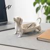 Decorative Key Bowl Dachshund Jewelry Tray Storage Organizer for Rings Earrings And Keys Creative Dog Statue Decor Cute Resin Animal Figurine