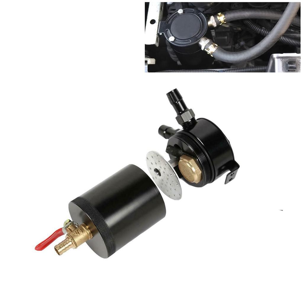 Universal Oil Catch Can Compact Baffled 2 Port Aluminum Reservoir