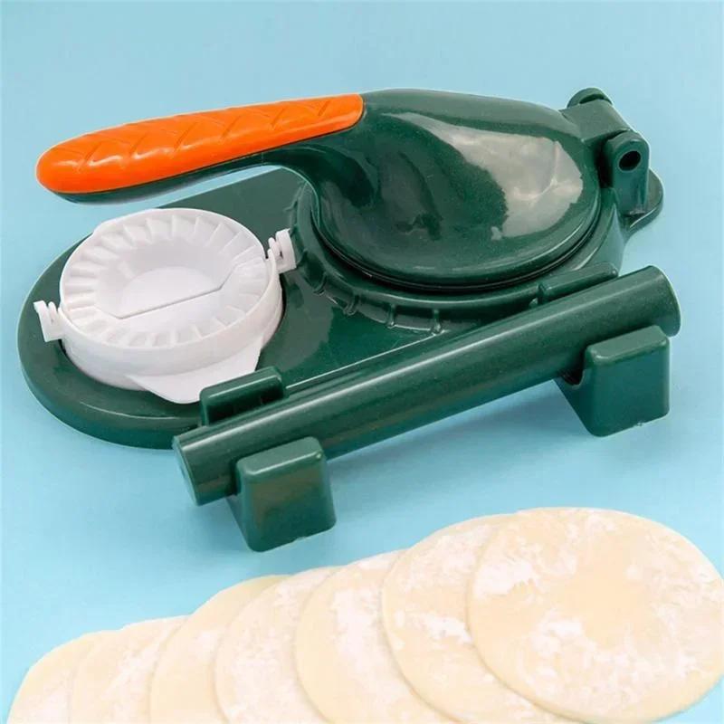 Kitchen Making Tools Type of Dumpling Press Divine Tool 2-in-1 Household Manual Rolling Dough Skin Molds Accessories Supplies