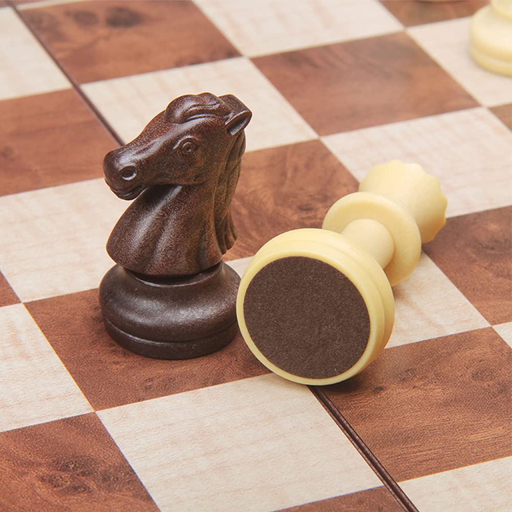 KOKOSUN Magnetic Game Set with Folding Portable Checkers 2-in-1 Chess/Checkers Set, Board, (Chess + Set)