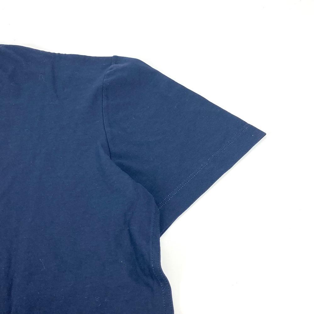 HERMES pocket apparel tops short sleeves Short sleeve T-shirt cotton Navy