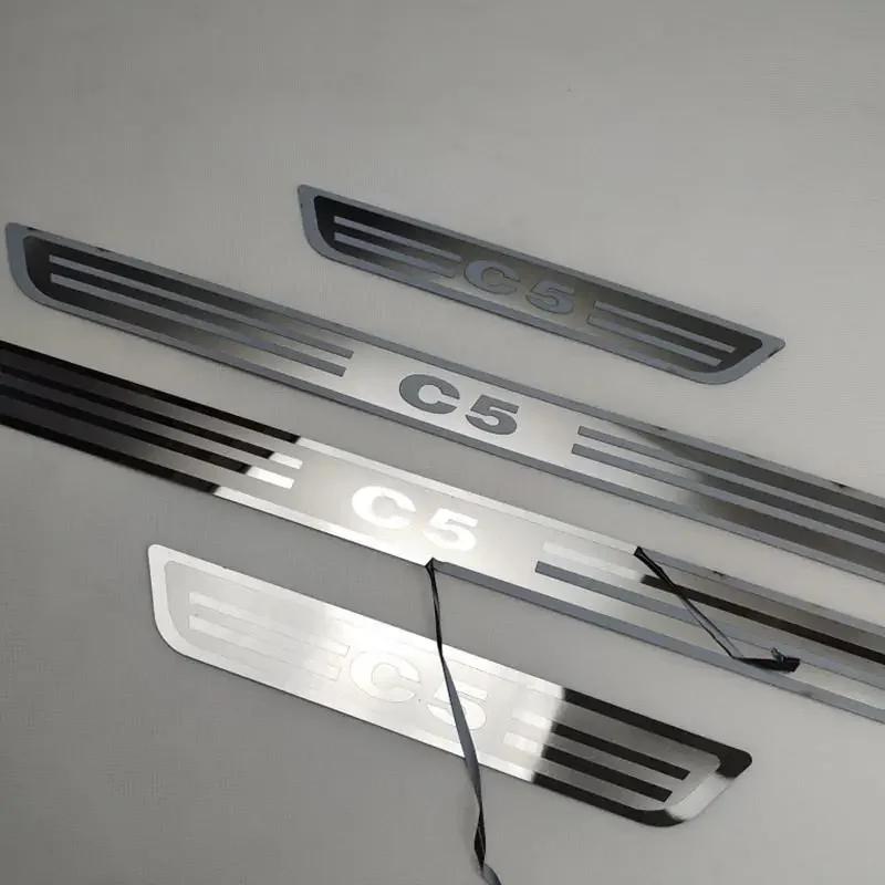 Voor Citroen C5 2010-2016 Roestvrij Staal Instaplijst/Dorpel Dorpel Instaplijst Welkomstpedaal Auto-styling