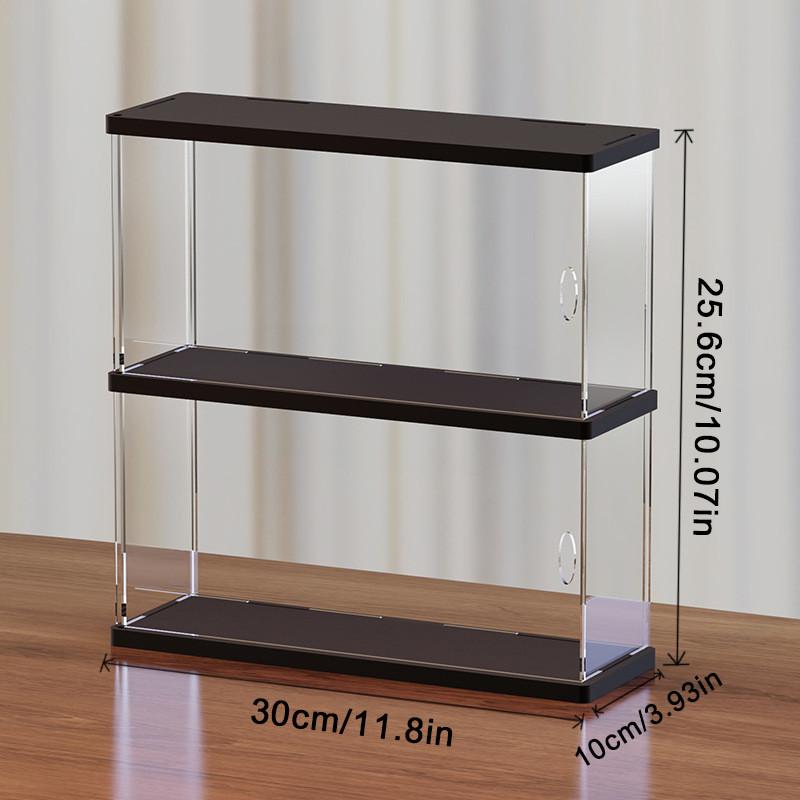 2/3 Layer Display Case for Mini Funko Pop Figures with Light Storage Cabinet Shelf Showcase for Toys Mini Figures Collectibles Storage Rack