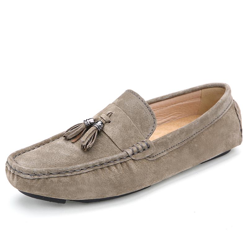 

Весенняя Новая Мода Лоферы с Кисточками Мужские Замшевые Роскошные Дизайнерские Туфли Повседневные Удобные Слипоны Мужские Мокасины Универсальные Лоферы 44 хаки