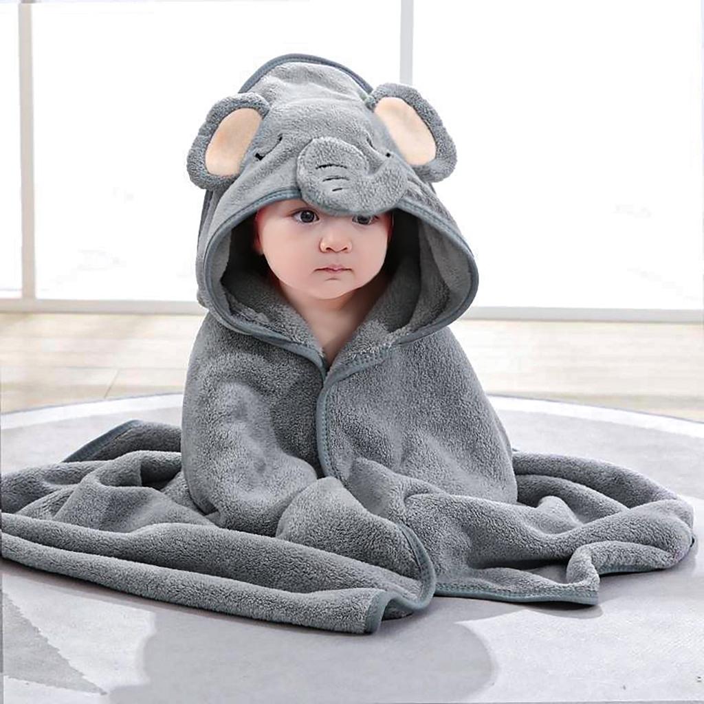 Cartoon Animal Baby Bath Towels Soft Newborn Hooded Towel Blanket Toddler Bathrobe Warm Sleeping Swaddle Wrap for Boys Girls