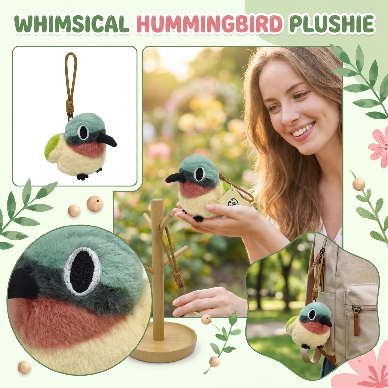 

Fun Little Bird Ornament Plush Pendant Cute Bages Bird Doll Hanging Decoration Children s Toy One Size