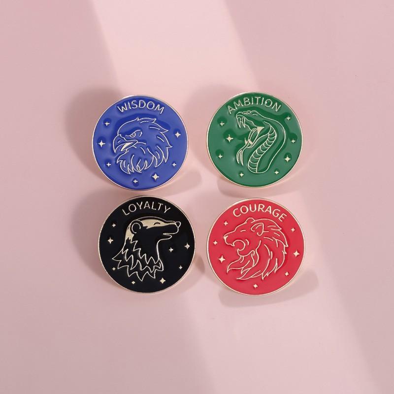 Unique Colorful And Cartoon Character Badge Set For Magical Academy Fans Brooches Stylish
