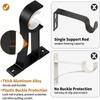 Single Hang Curtain Rod Holder Aluminum Alloy with Screws Roman Rod Bracket Heavy Duty Curtain Fixing Clip Hook