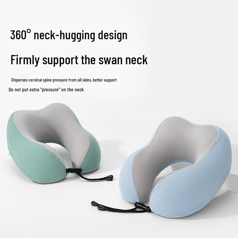 Tri-polar Memory Foam Travel U-shaped Neck Pillow