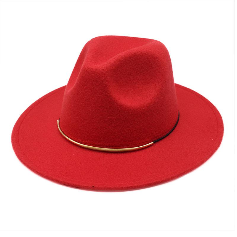 Retro Ladies Jazz Hat, British Versatile Simple Wool Hat Jazz Hat