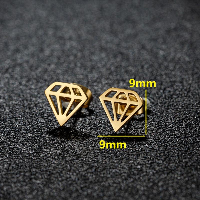 Stainless Steel Mini Stud Earrings Women Hedgehog Horse Rabbit Kitty Earings for Girls Vintage Tree of Life Ear Studs