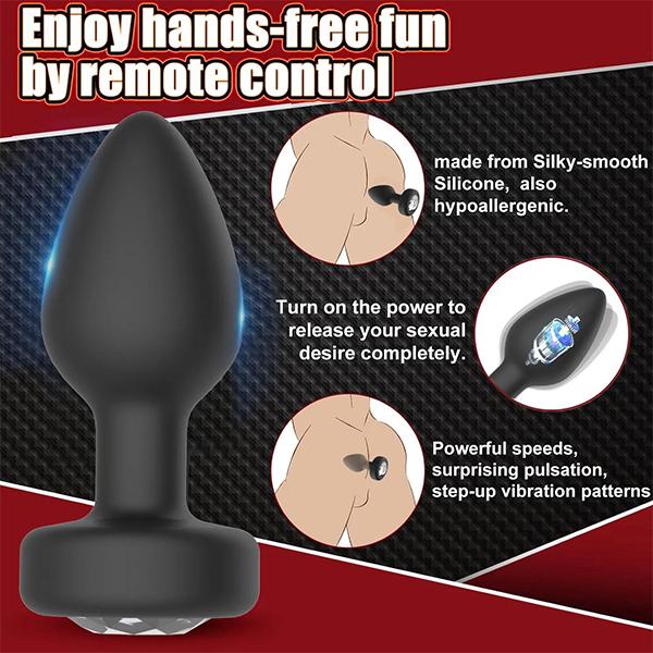 Remote Vibrating G Spot Dildo Vibrator Prostate Massage Vagina Sex Toys for Men Women