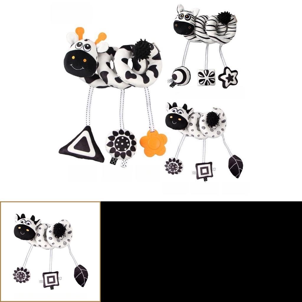 Black And White Animal Visual Stimulation Early Education Crib Toy