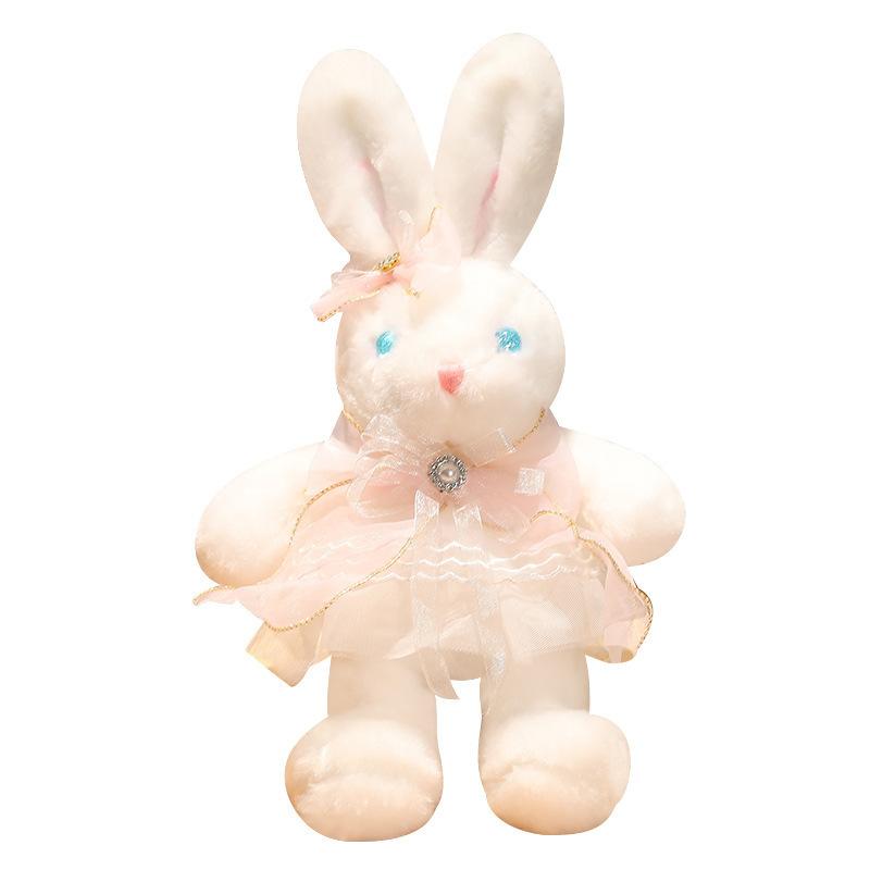 

Cute doll scratcher doll sweet rabbit plush toy ribbon bear doll wedding sprinkle doll 25Cm 8-inch grab machine doll