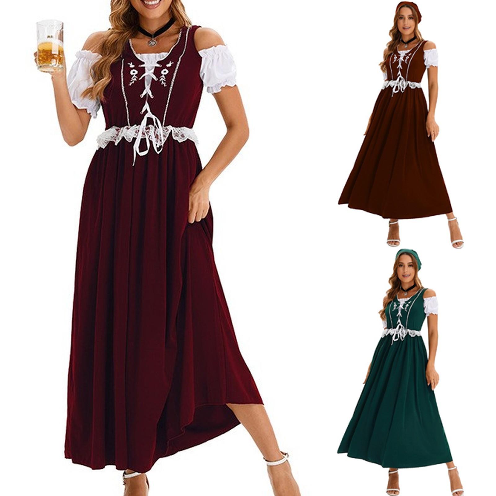 

Dress For Women Women s Dress Beer Dress Checkered Dress German Beer Festival Dress XL зелений