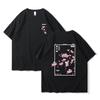 2026 Summer New Pattern Tshirt  Animestyle Cherry Blossom Print ShortSleeved Comfortable Casual Tshirt