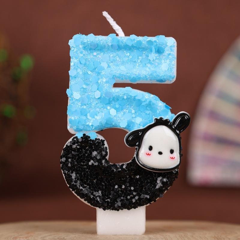 Pacha Dog Numbers Birthday Candle Cake Party Decoration Birthday Handmade Candles 0-9