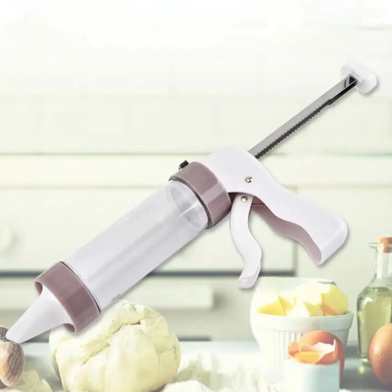 20pcs/set DIY Manual Cookie Mold Gun Cookie Press Kit Machine Gun Decorating Squeezing Machine Making Device Baking Tool